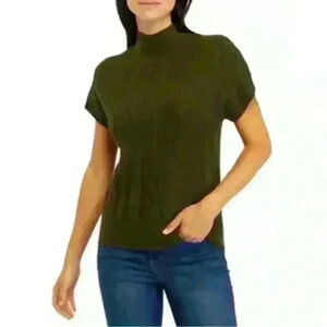 Women's Stitch Block Mock Neck Sweater XL